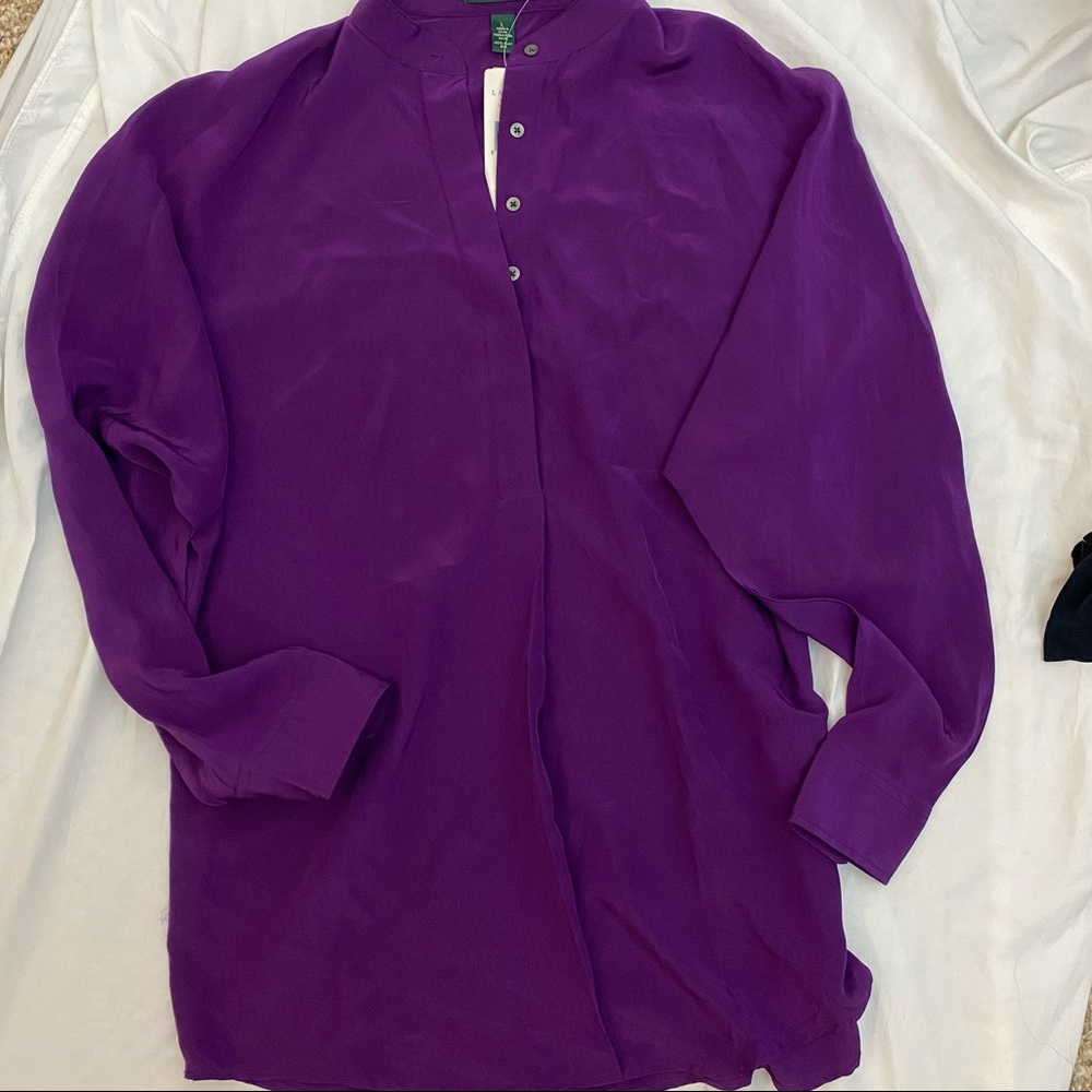 NWT Lauren Ralph Lauren Purple Tunic/Dress Size L